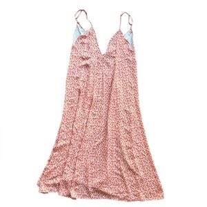 Revolve RESA Hannah Slip Dress Womens Medium Orange Floral Midi NWT Missing Sash